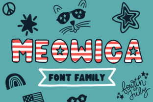 Meowica: A Bold and Patriotic Font for Creative Design